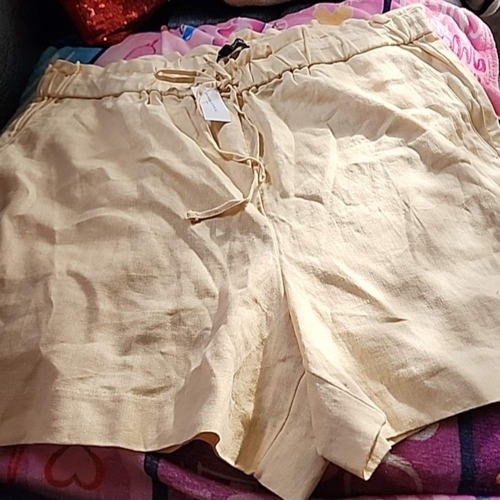 Banana Republic Highwaiated Linen Blend Shorts. Nwt. Xl - Picture 3 of 8